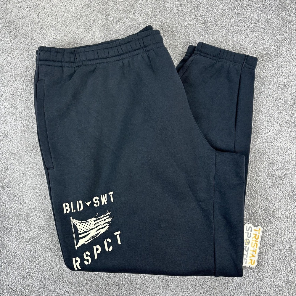 Under Armour Project Rock Pants Mens 3XL Black Fleece Joggers Freedom Sweatpant